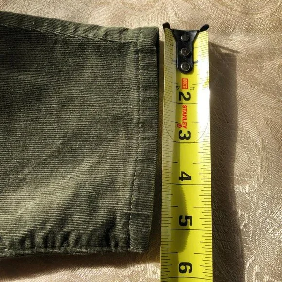 LOFT, Olive Green/Sage Green, Hi-Rise, tapered ankle, Corduroy, Pants, Size 29/8 - Picture 8 of 8